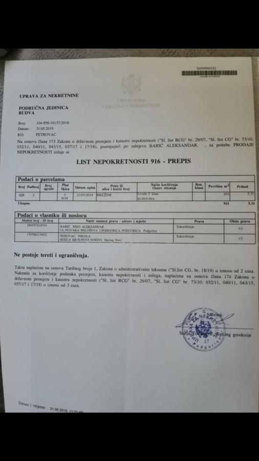 Nekretnina u Budvi, 0m² 2