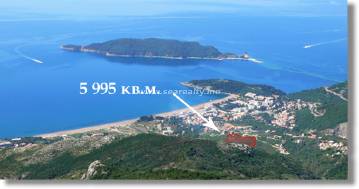 Urbanized land for sale 5995m2, Budva, Becici 2