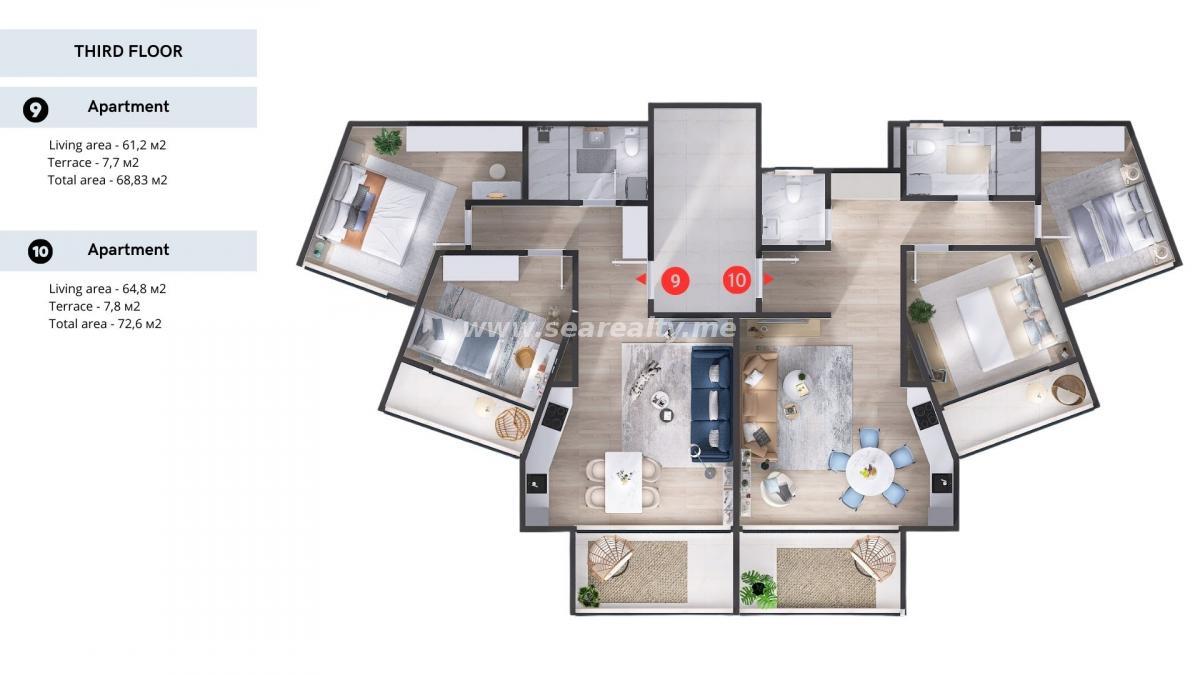 Stan u Tivtu, 69m² 11