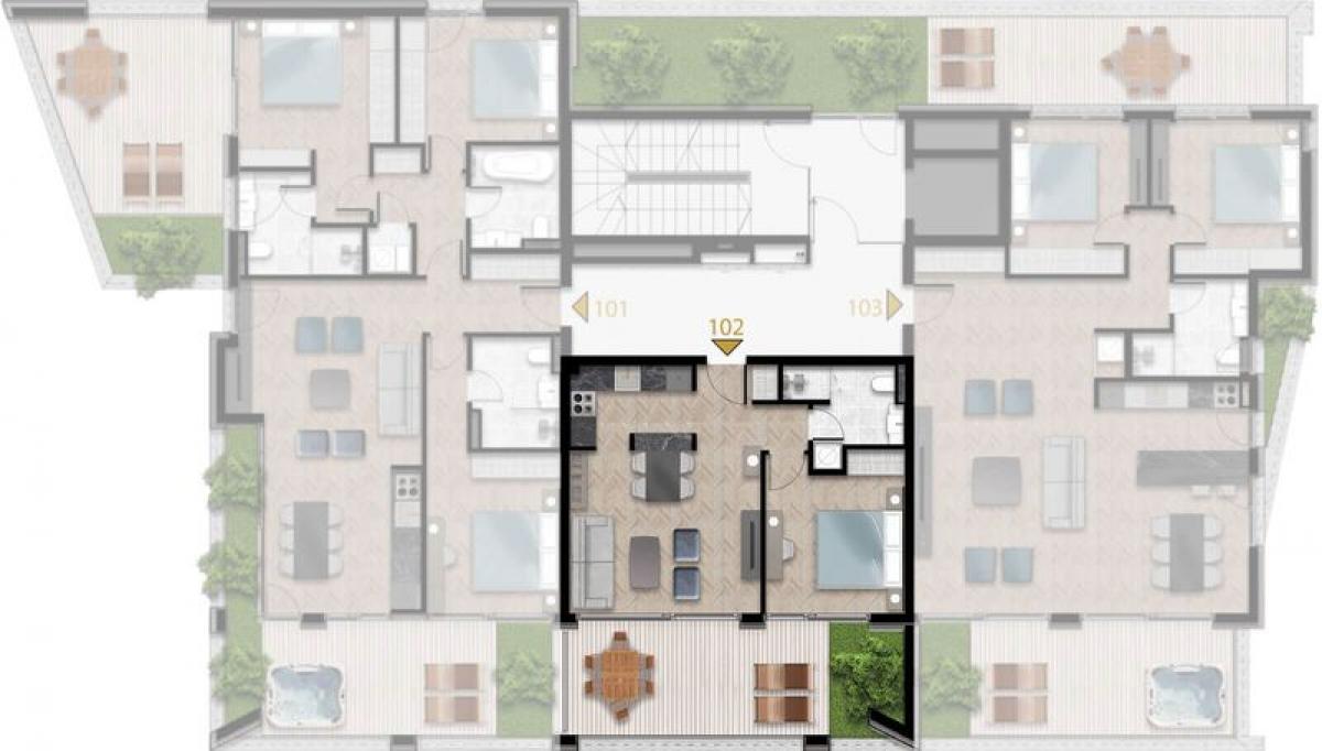 Jednoiposoban stan u Tivtu, 66m² 2