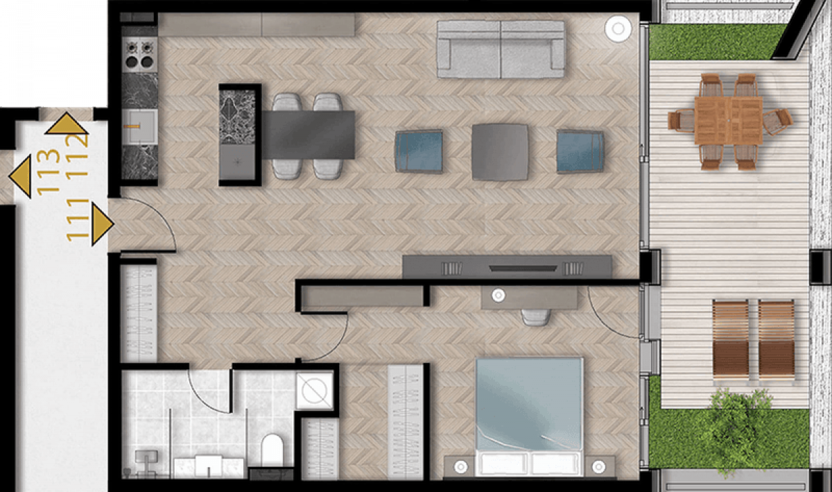 Jednoiposoban stan u Tivtu, 88m² 2
