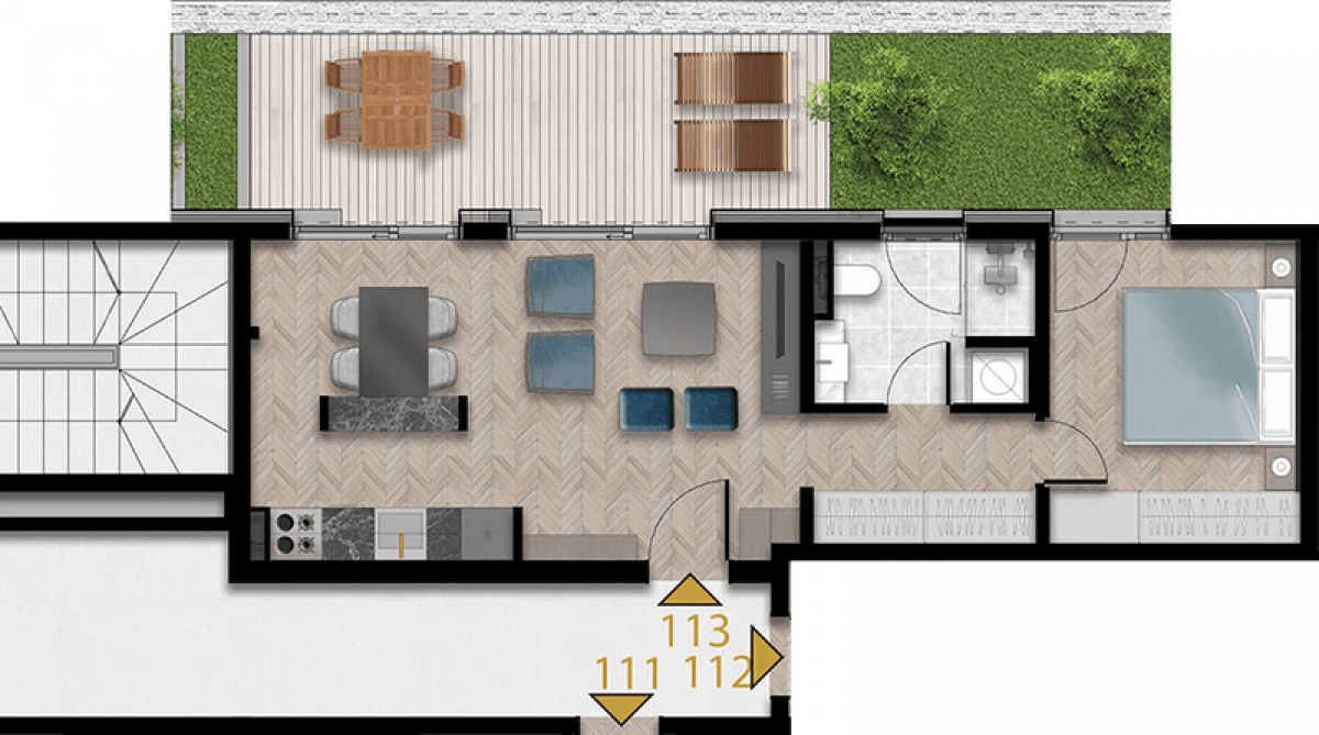 Jednoiposoban stan u Tivtu, 68m²