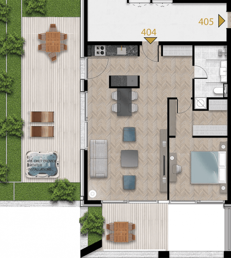 Jednoiposoban stan u Tivtu, 127m²
