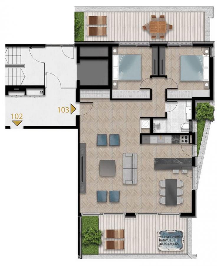 Dvoiposoban stan u Tivtu, 126m² 2