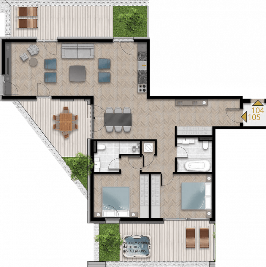 Dvoiposoban stan u Tivtu, 126m² 2