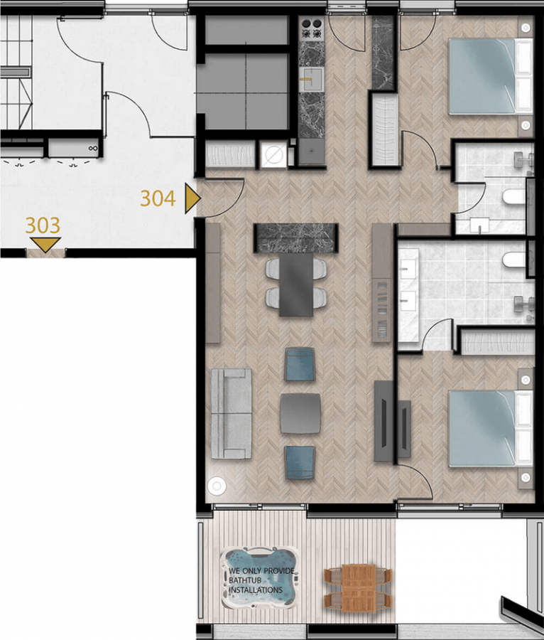 Dvoiposoban stan u Tivtu, 99m²