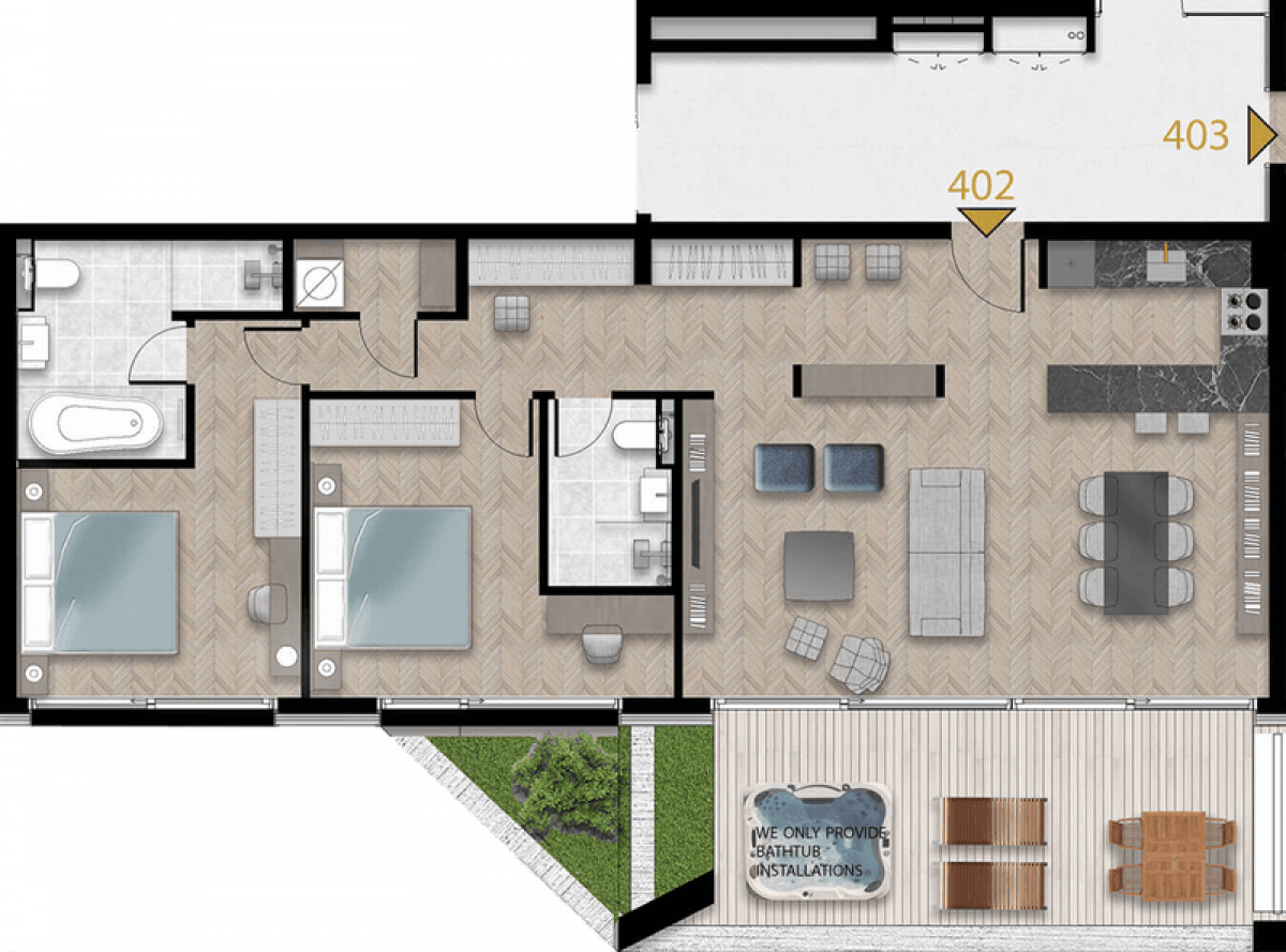 Dvoiposoban stan u Tivtu, 116m² 2