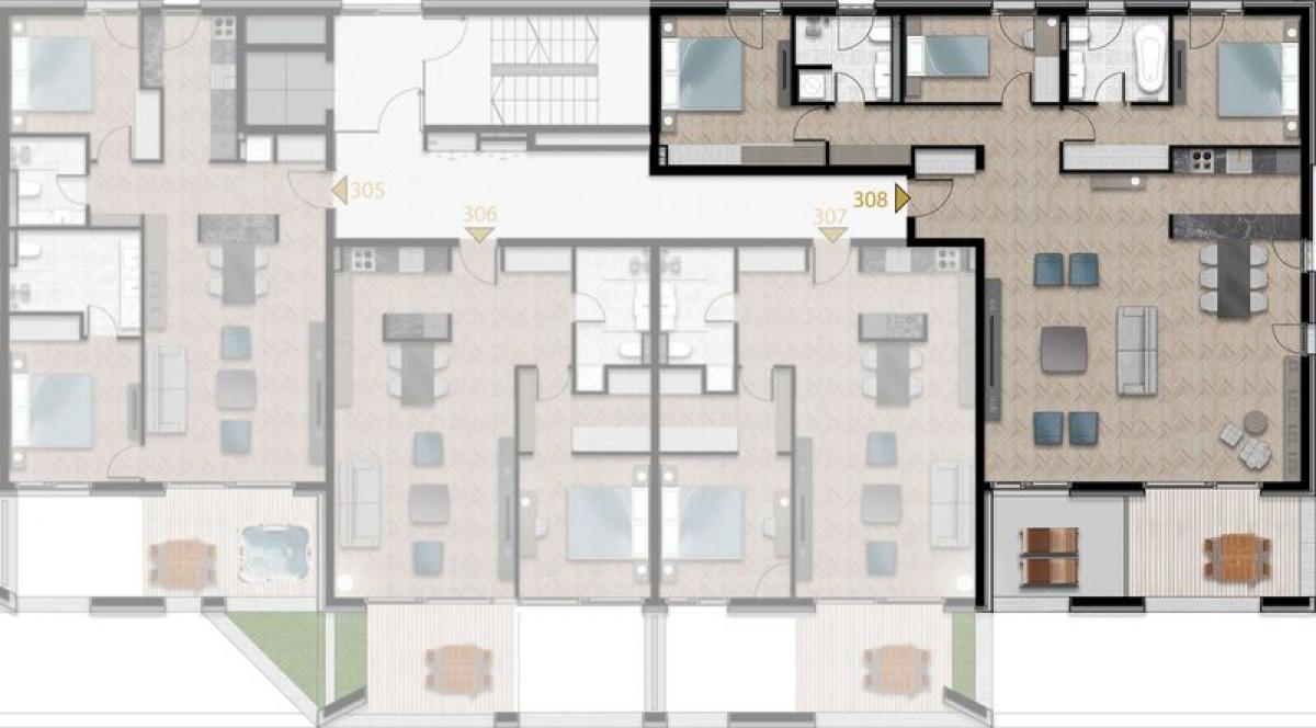 Troiposoban stan u Tivtu, 146m² 2