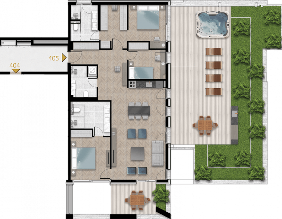 Troiposoban stan u Tivtu, 231m² 2