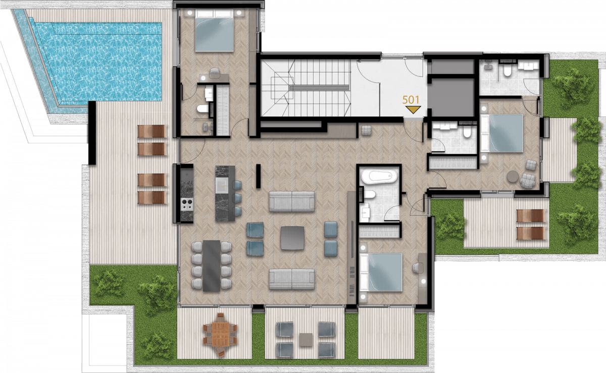 Troiposoban stan u Tivtu, 282m² 2