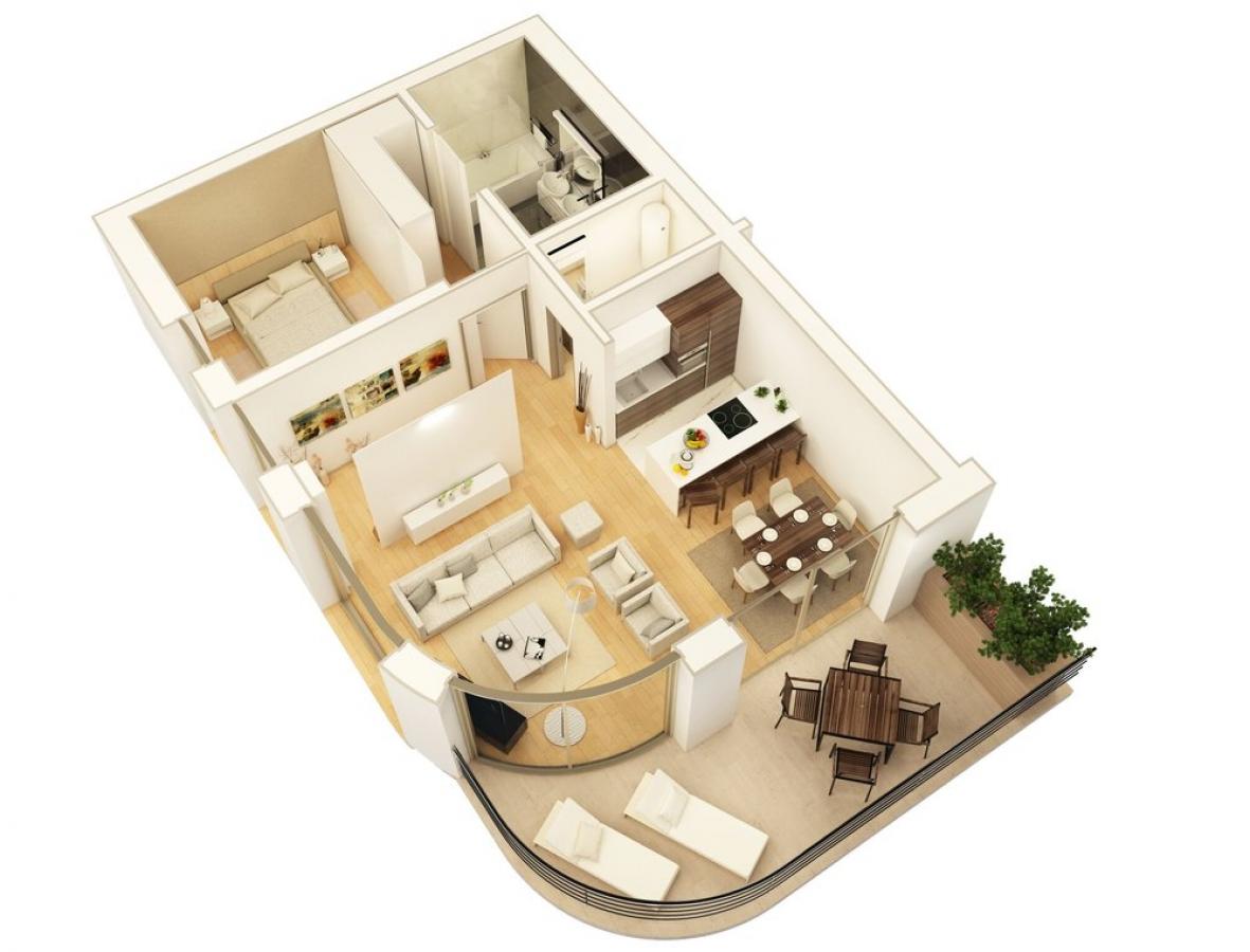 Jednoiposoban stan u Budvi, 80m²