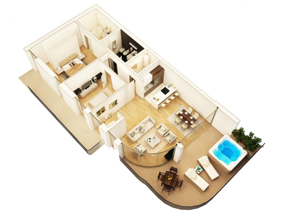 Dvoiposoban stan u Budvi, 133m²