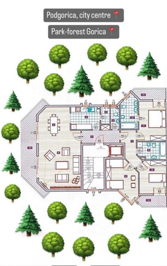 Luxurious apartment for sale, Podgorica, 140 m2 8
