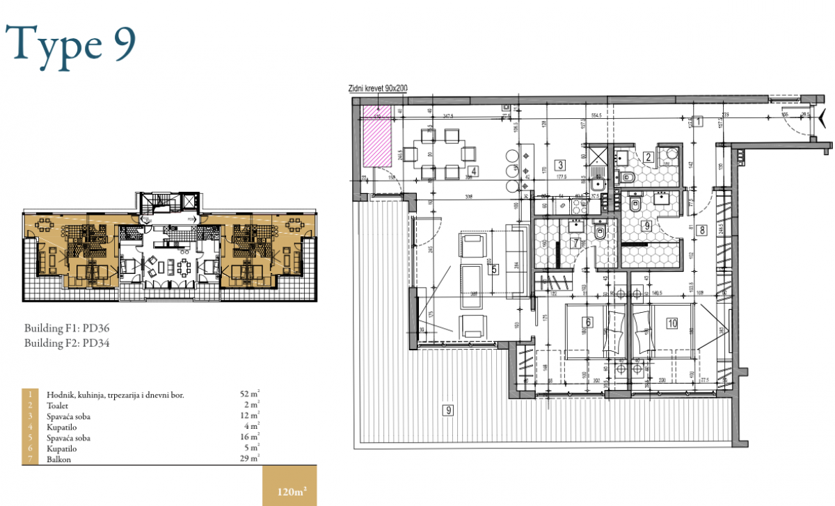 Dvoiposoban stan u Kotoru, 100m²