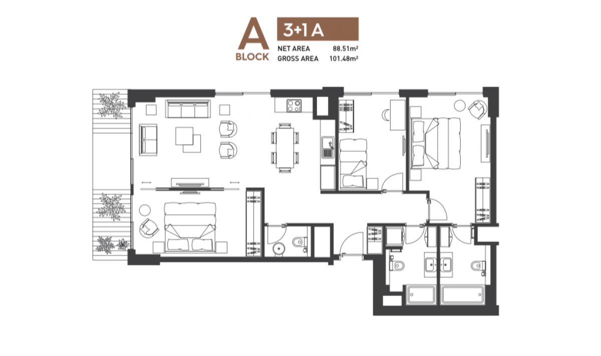 Luxury hotel with 212 residences, 144 rooms, and prime location near beach & city center 2
