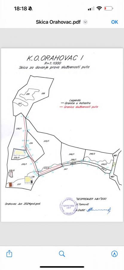 Plot with sea view in Orahovac, Kotor – 2800 m2 9