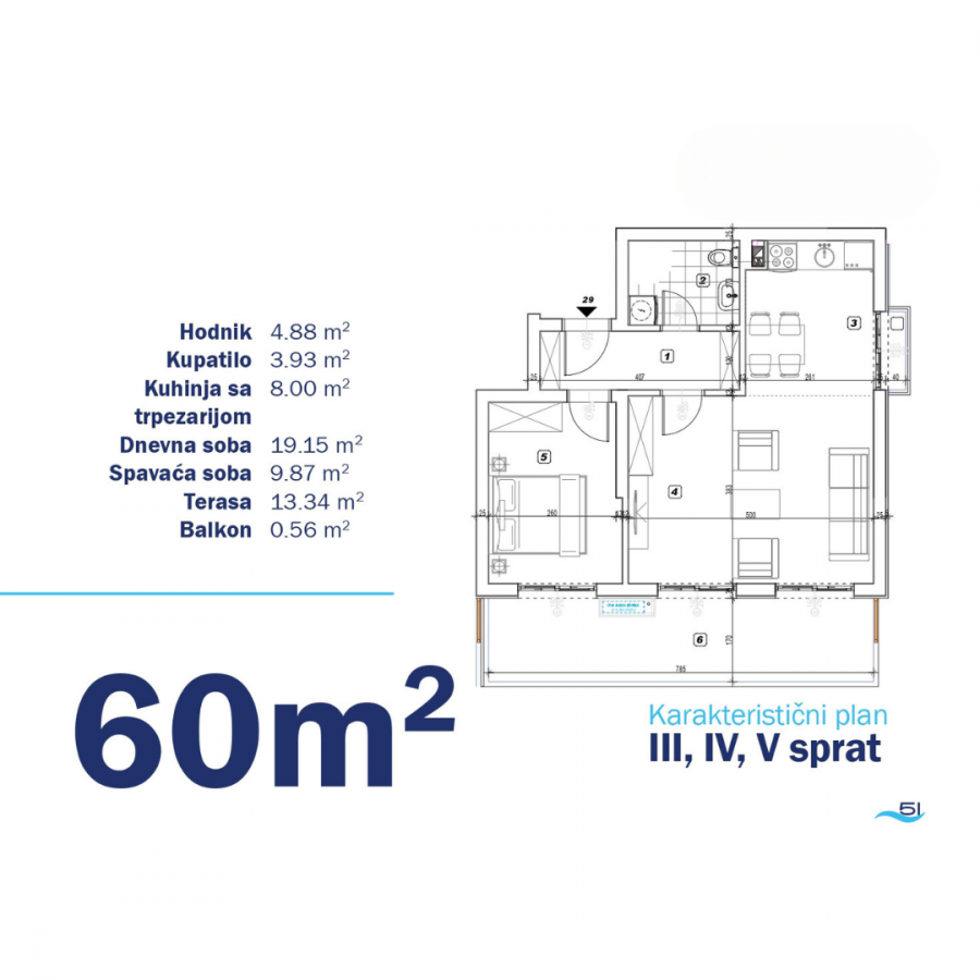 Apartments in construction 23 - 62 m2 in Bečići 7