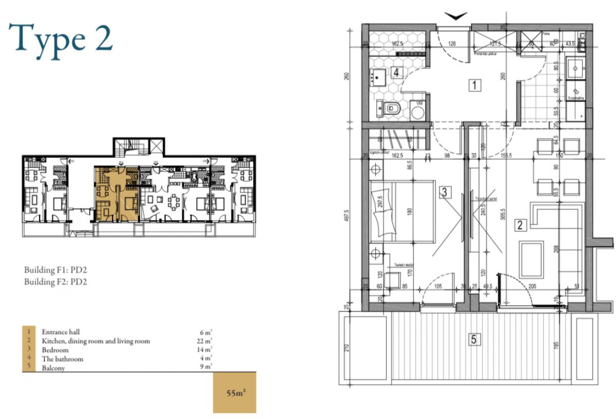 Stan u Kotoru, 55m² 2