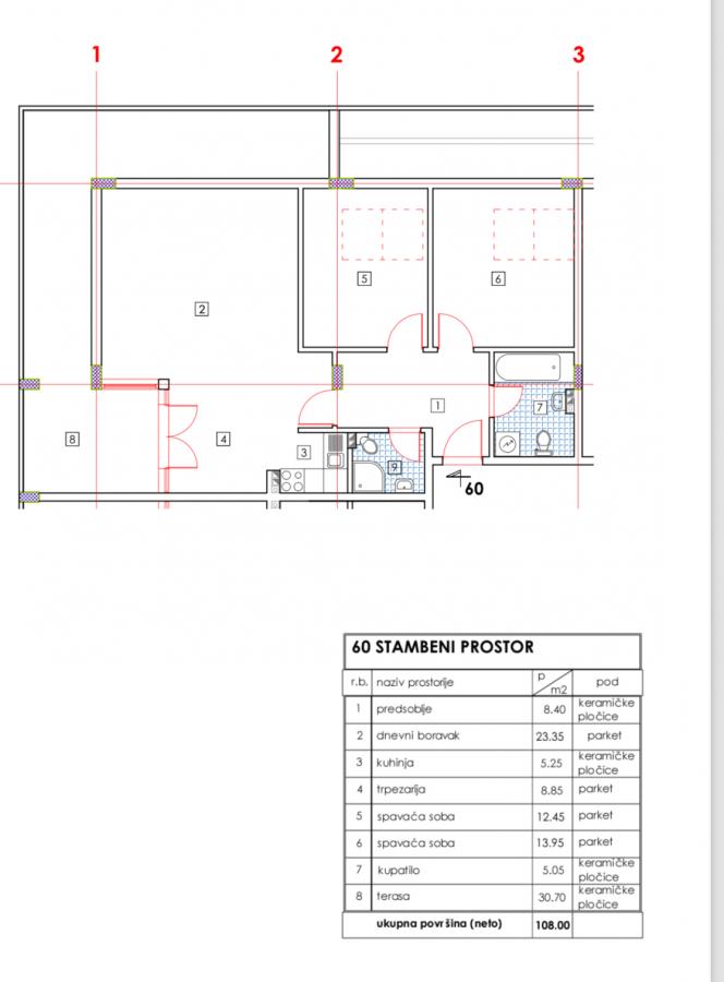 For sale: Two-bedroom apartment 108 m2, Budva 9