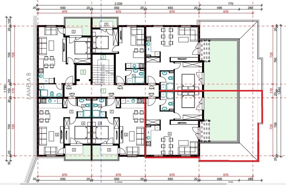 Complex in Bečići, just 700 m away from the sea; One bedroom apartment 53 m2 9