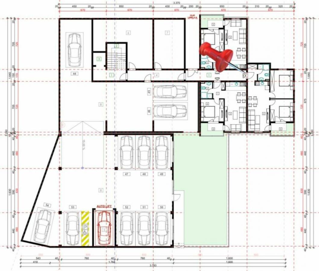 Complex in Bečići, just 700 m away from the sea; Two bedroom apartment 56 m2 10