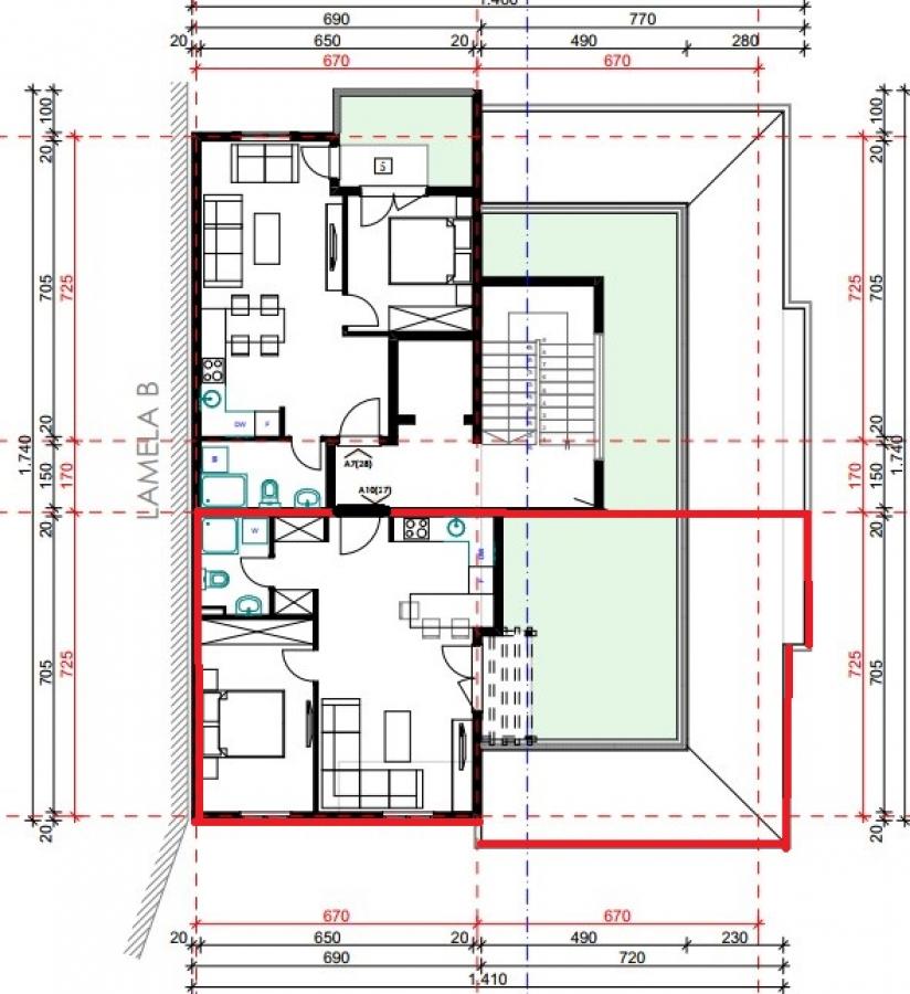 Complex in Bečići, just 700 m away from the sea; One bedroom apartment 59 m2 9