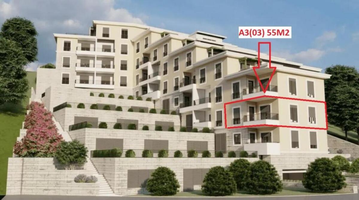 Complex in Bečići, just 700 m away from the sea; Two bedroom apartment 59 m2