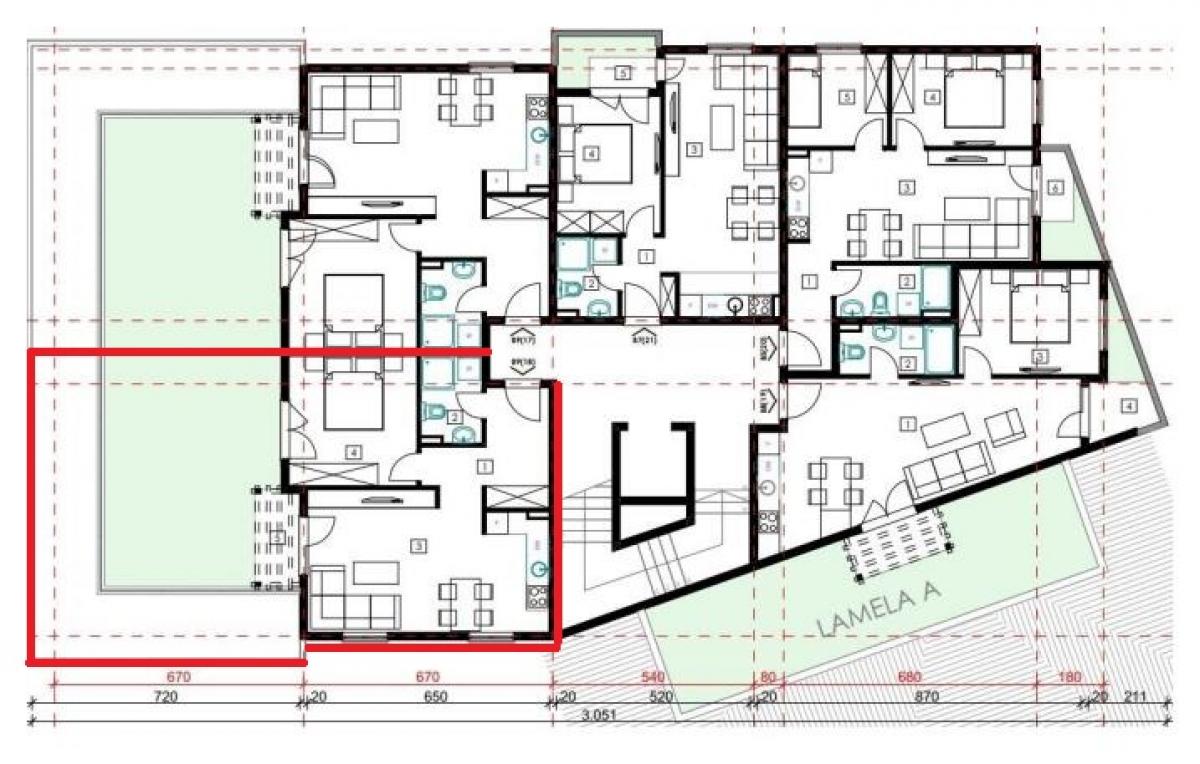 Complex in Bečići, just 700 m away from the sea; One bedroom apartment 50 m2 2