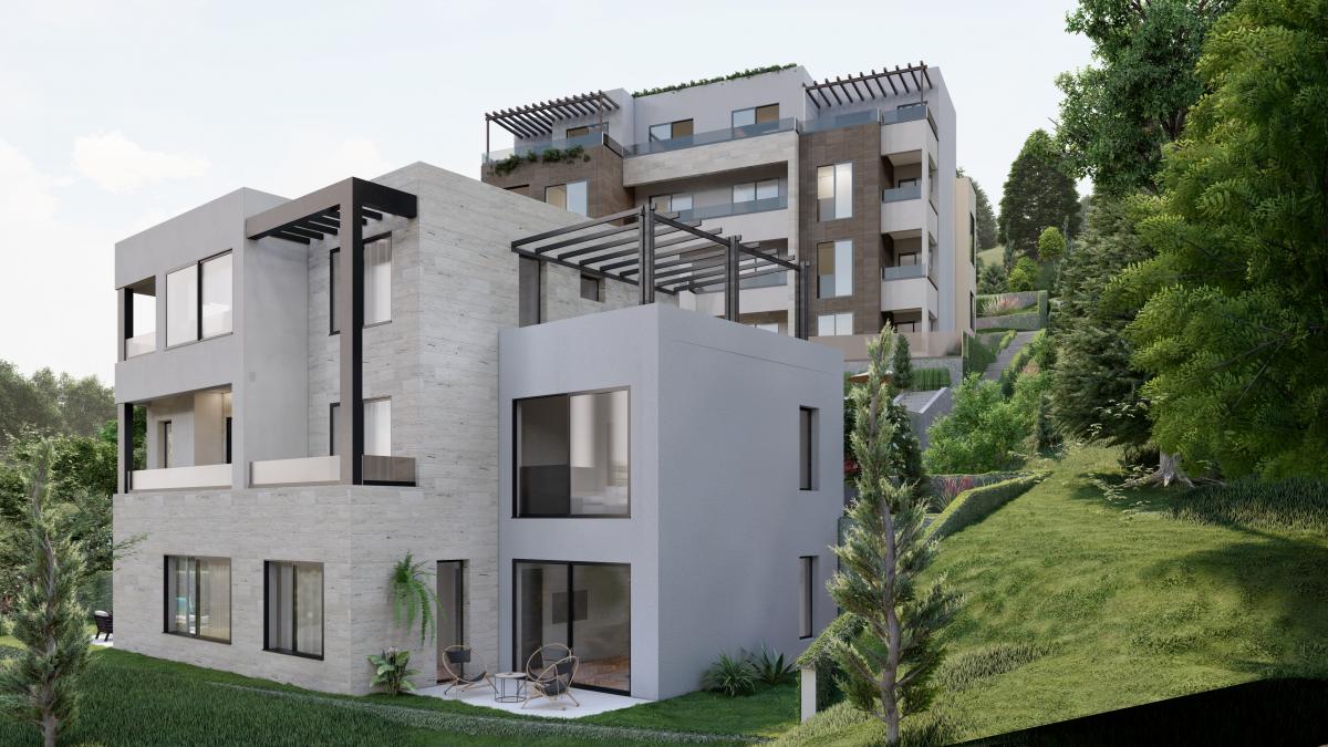 Plot in Tivat 1430 m2 with an approved project for the construction of 2 residential buildings 13