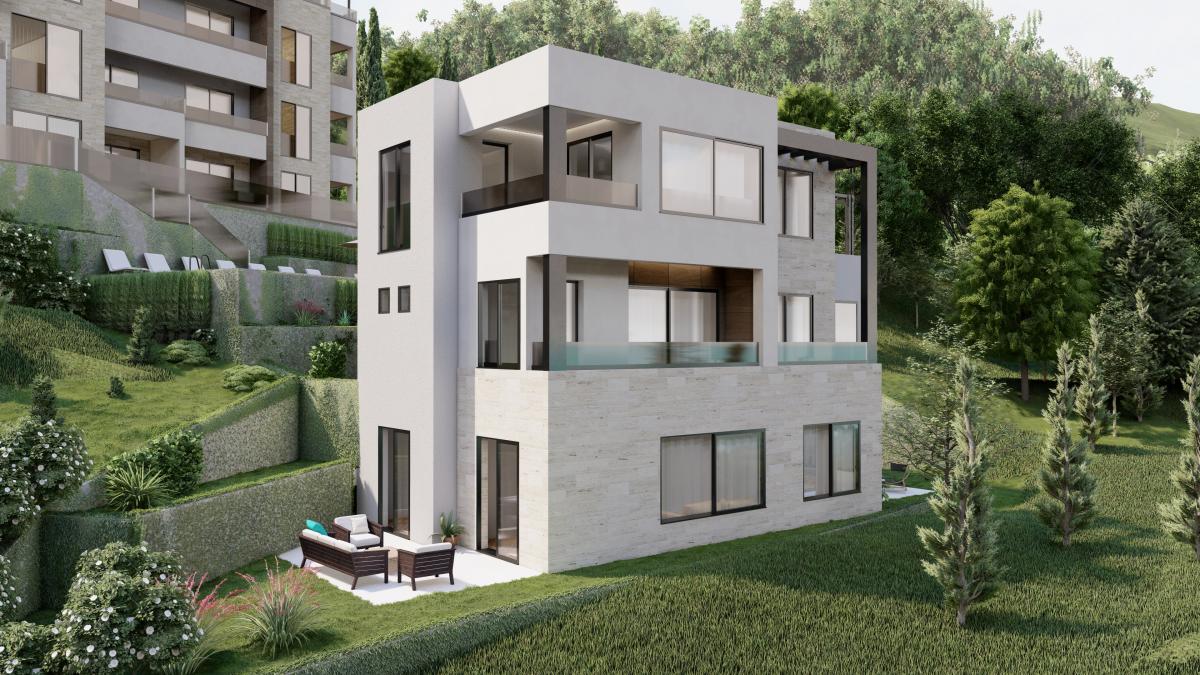 Plot in Tivat 1430 m2 with an approved project for the construction of 2 residential buildings 14