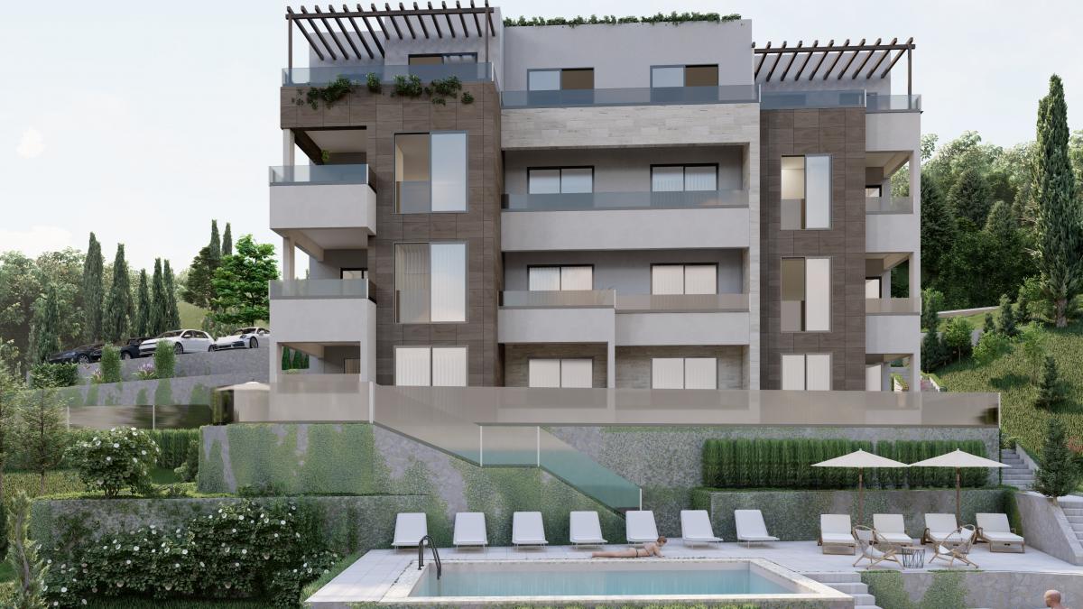 Plot in Tivat 1430 m2 with an approved project for the construction of 2 residential buildings 19
