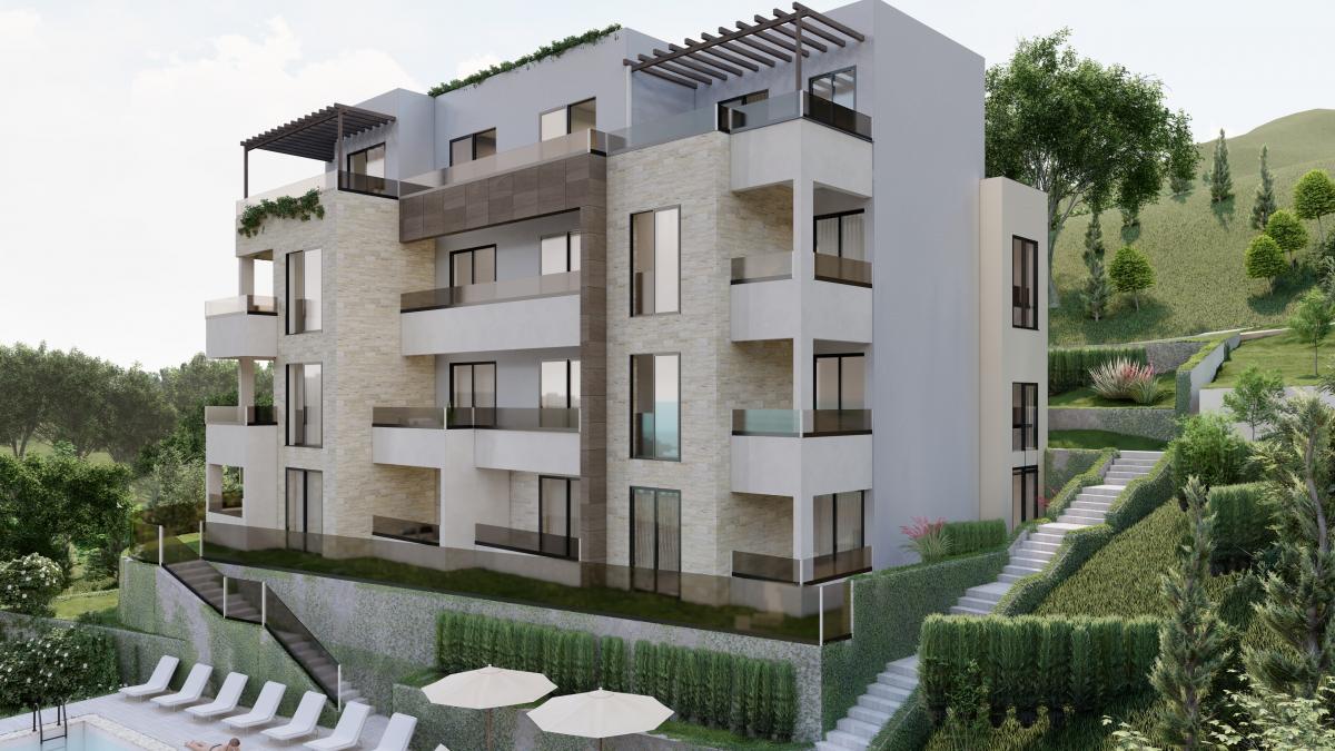 Plot in Tivat 1430 m2 with an approved project for the construction of 2 residential buildings 20