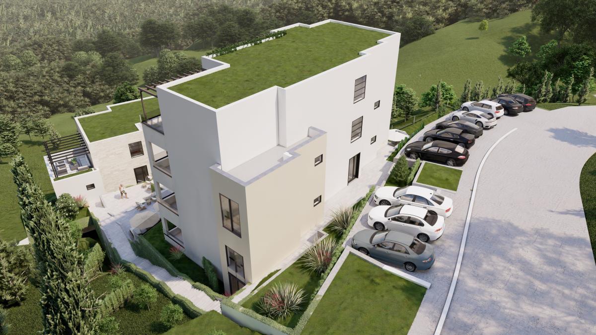 Plot in Tivat 1430 m2 with an approved project for the construction of 2 residential buildings 21