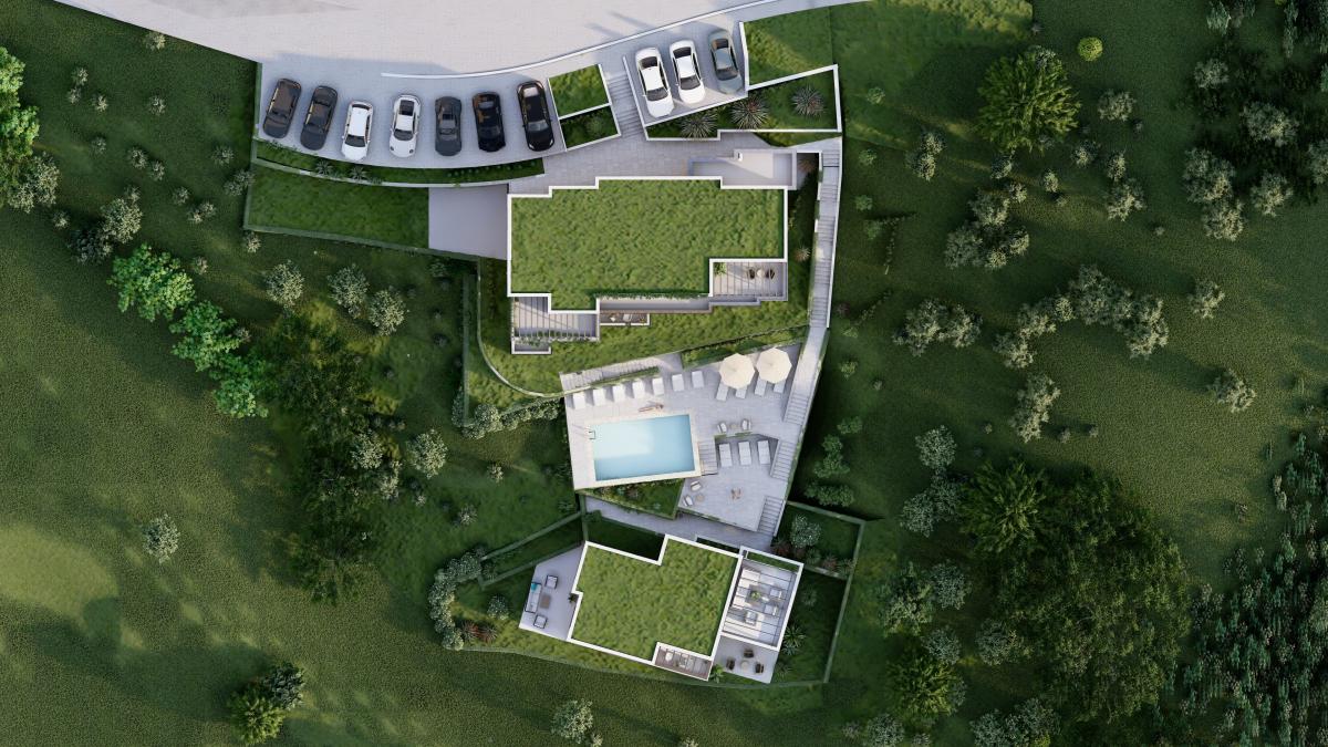 Plot in Tivat 1430 m2 with an approved project for the construction of 2 residential buildings 22