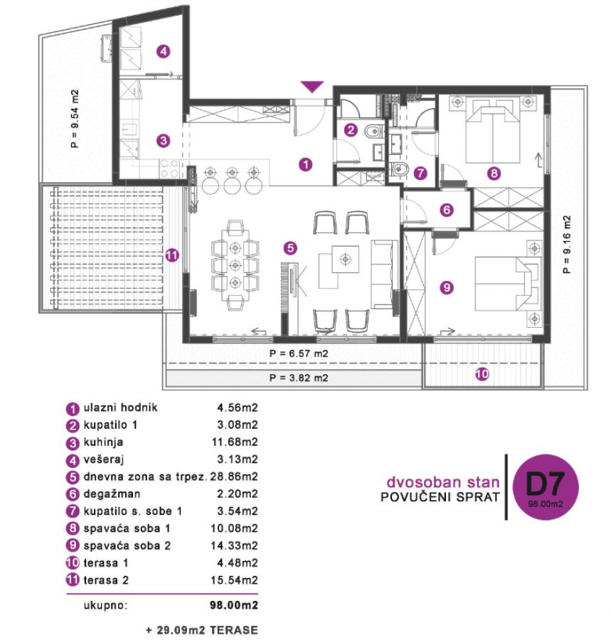 Dvosoban stan u Tivtu, 98m² 4