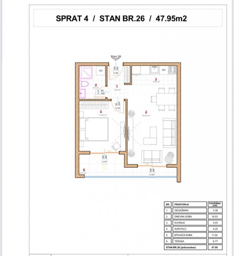 Stan u Ulcinju, 48m² 6