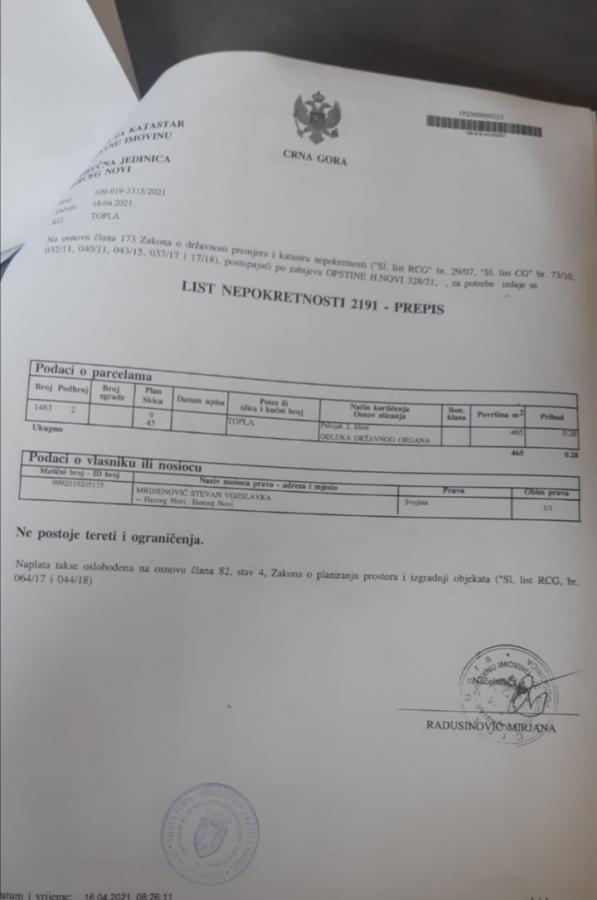 Building Plot – Topla , Herceg Novi 5