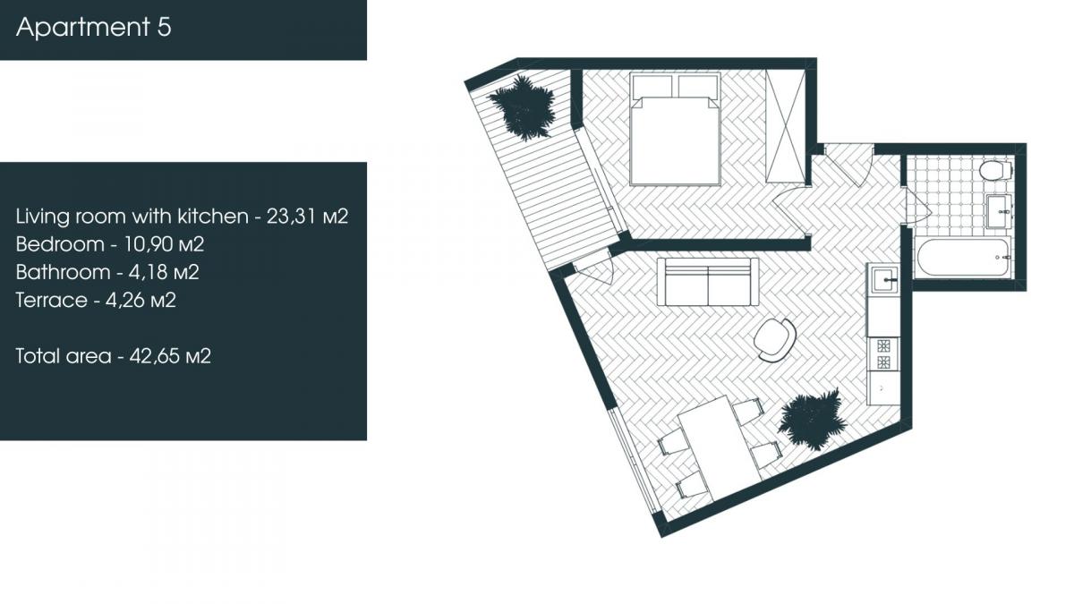 Jednosoban stan u Tivtu, 43m² — 10