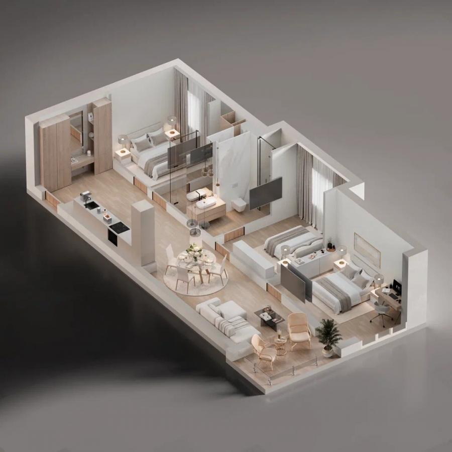 Modern apartments with sea view in a new residential complex in Becici 13