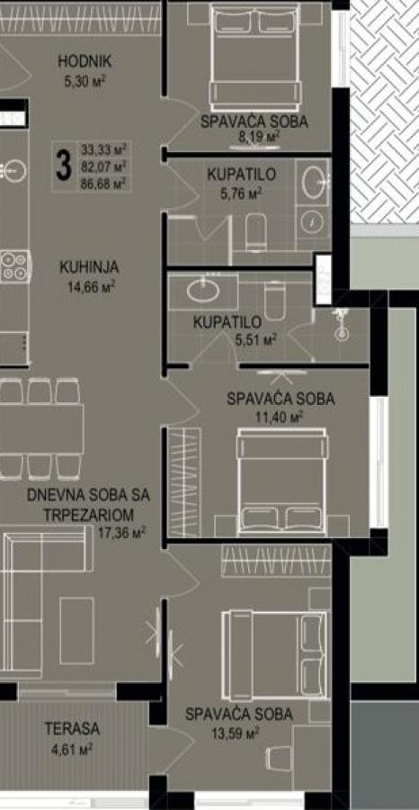 Modern apartments with sea view in a new residential complex in Becici 17