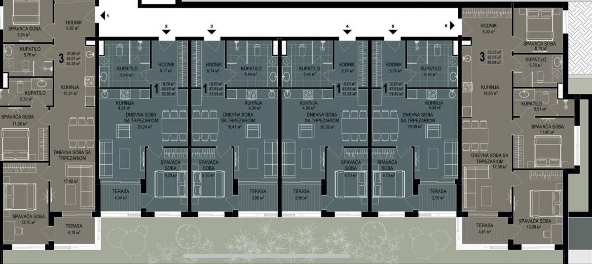 Modern apartments with sea view in a new residential complex in Becici 26