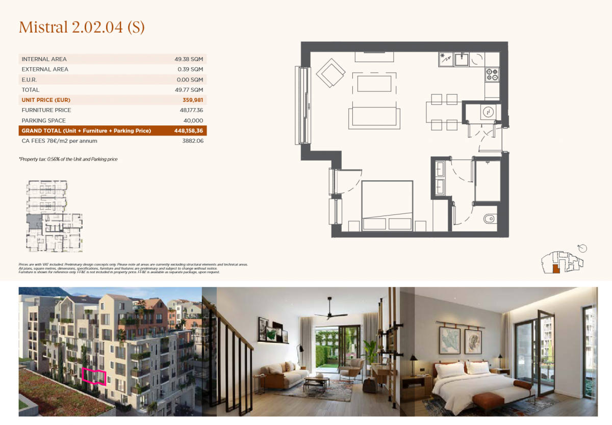 Studio Apartment in Boka Place Complex, Porto Montenegro 5