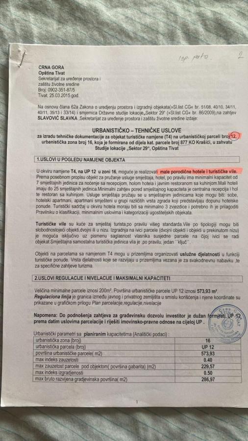 Nekretnina u Tivtu, 287m²