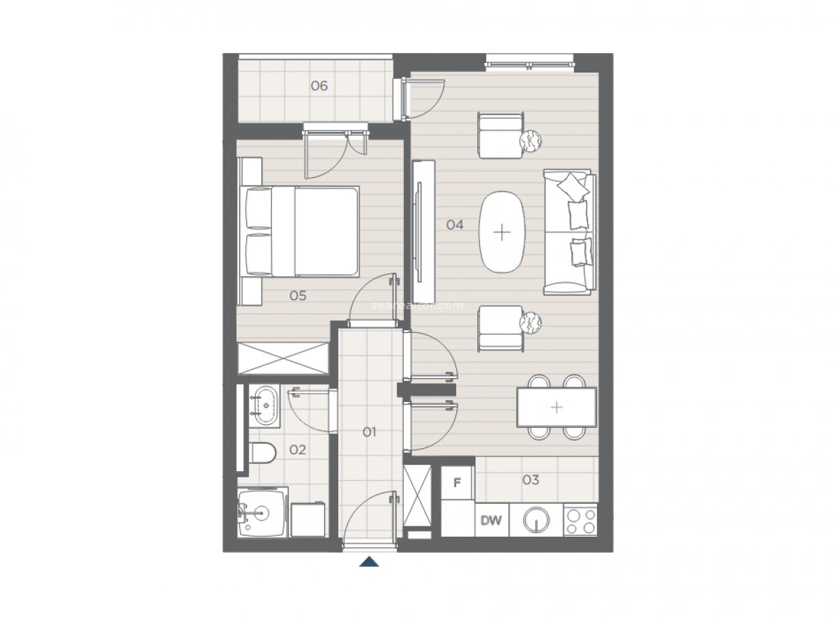 Jednosoban stan u Kotoru, 49m² 5