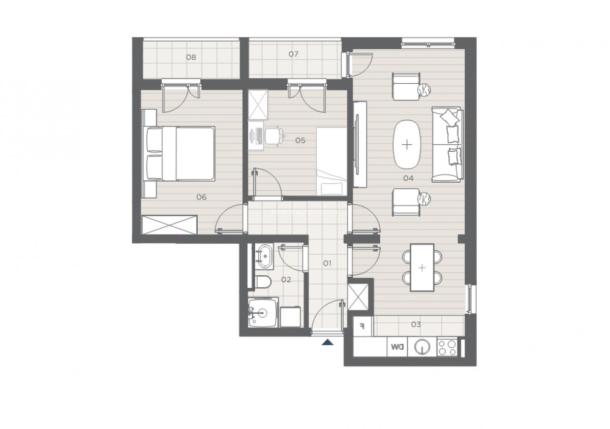 Jednosoban stan u Kotoru, 49m² 5