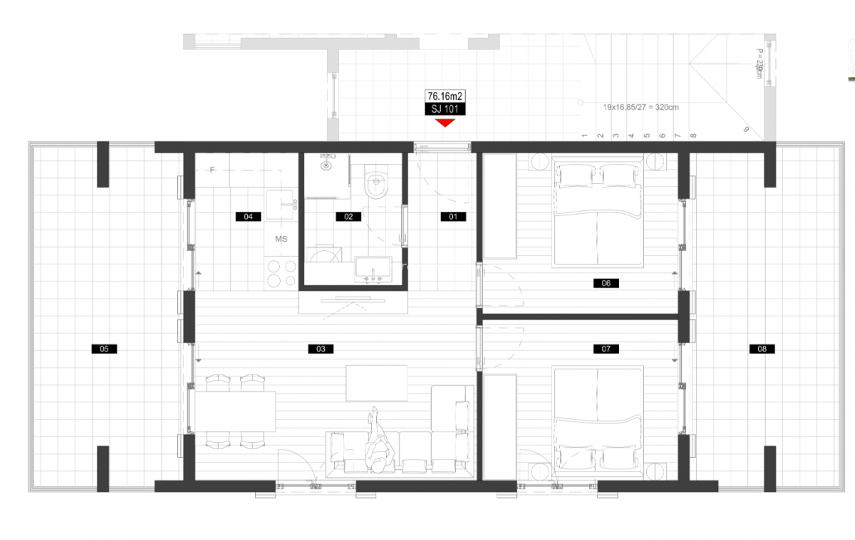 Two bedroom apartment 76m2 for sale - Tivat 6