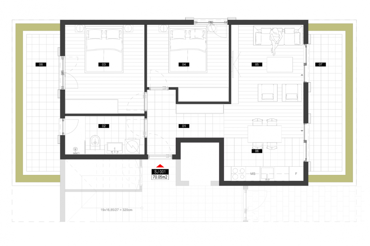 Two bedroom apartment 70m2 for sale - Tivat 6