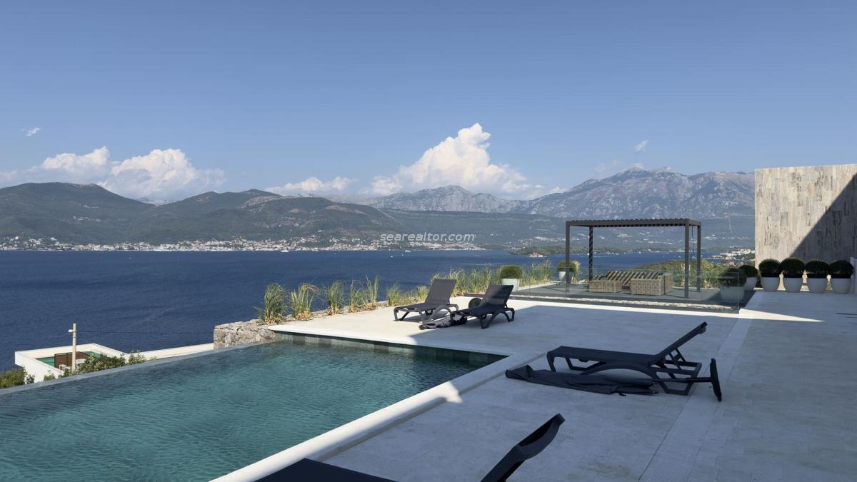 One bedroom apartment 157m2 with a spacious terrace and panoramic sea view - Krasici, Tivat 3