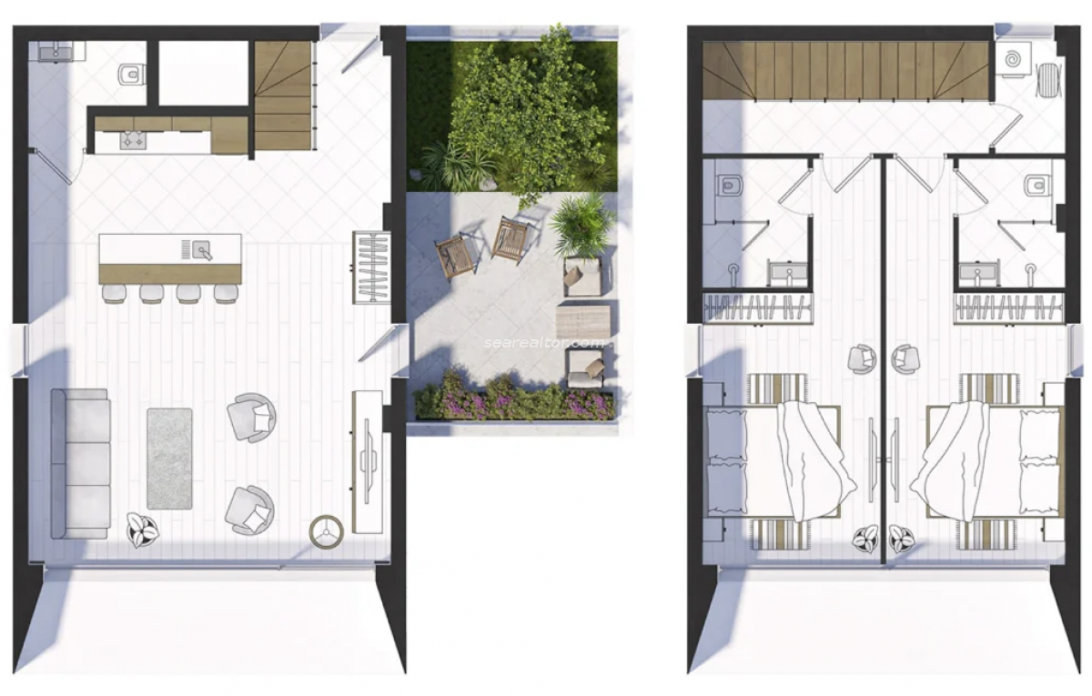 Duplex Apartment 119m2 with Two Bedrooms and panoramic sea view - Krasici, Tivat 9