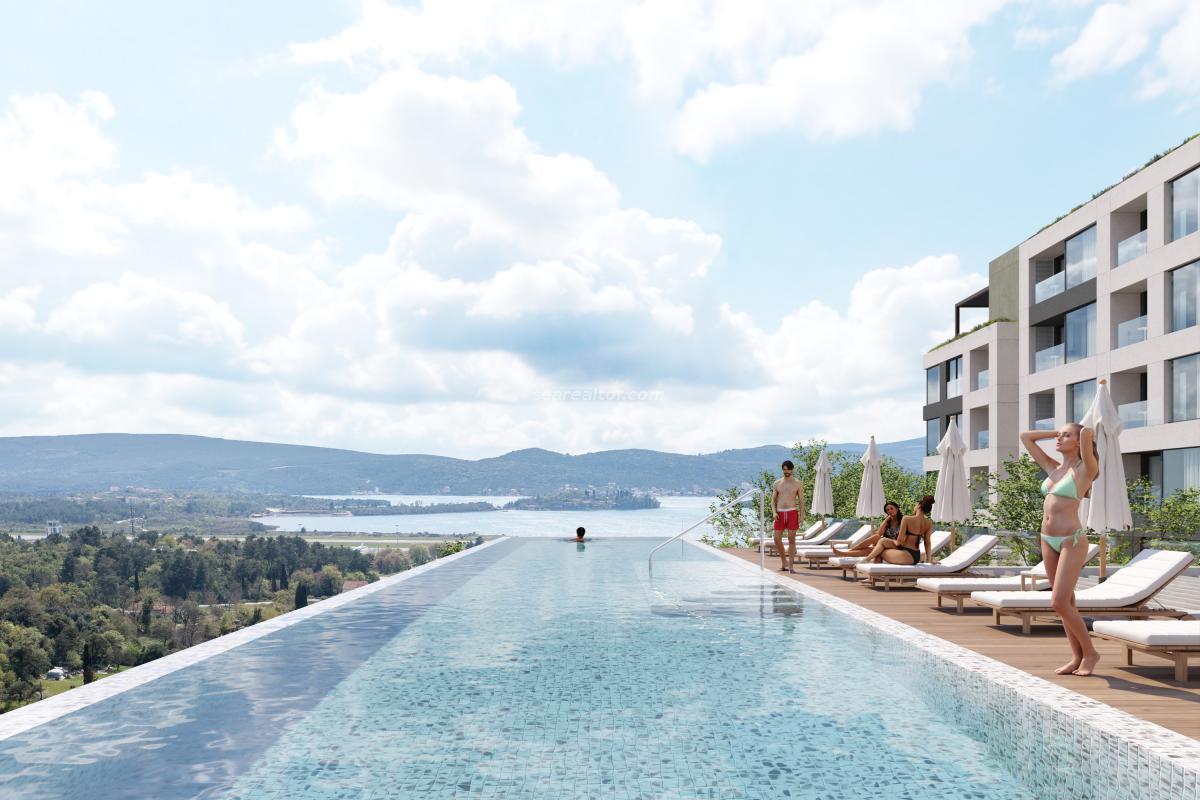 Studio apartment under construction for sale in Tivat – 27 m2, new complex with swimming pool 2
